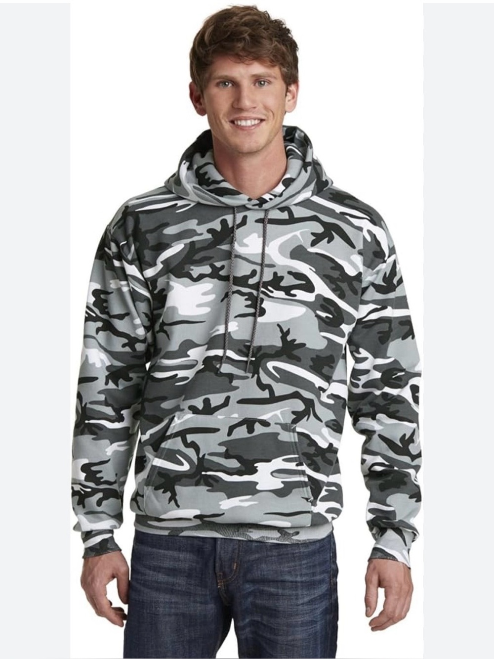 Port & Company Fleece Camo Pullover Hooded Sweatshirt NWOT